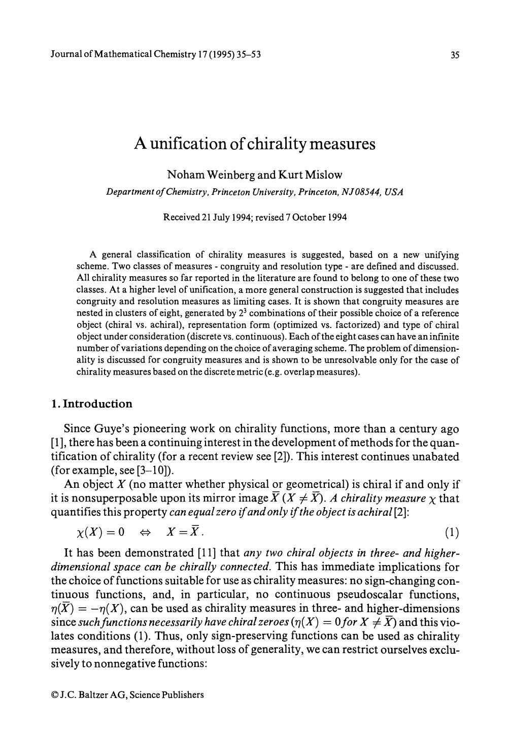 A unification of chirality measures by Unknown