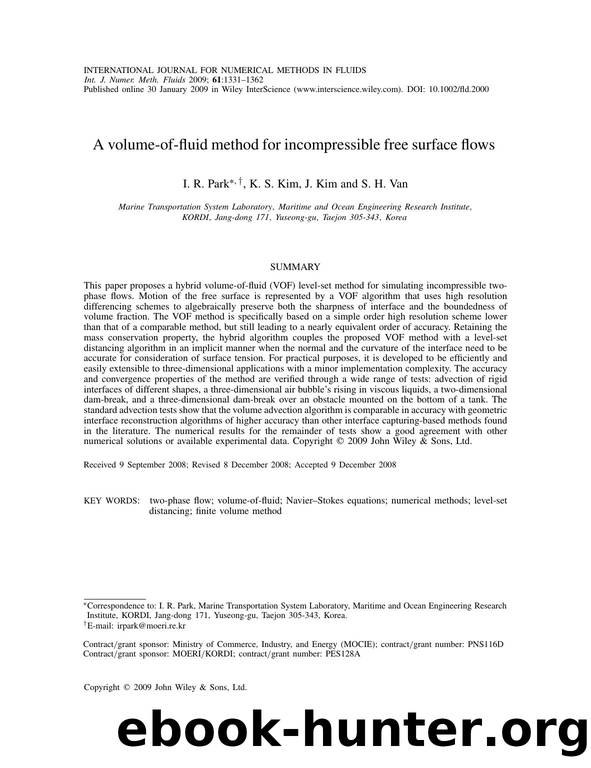 A volume-of-fluid method for incompressible free surface flows by Unknown