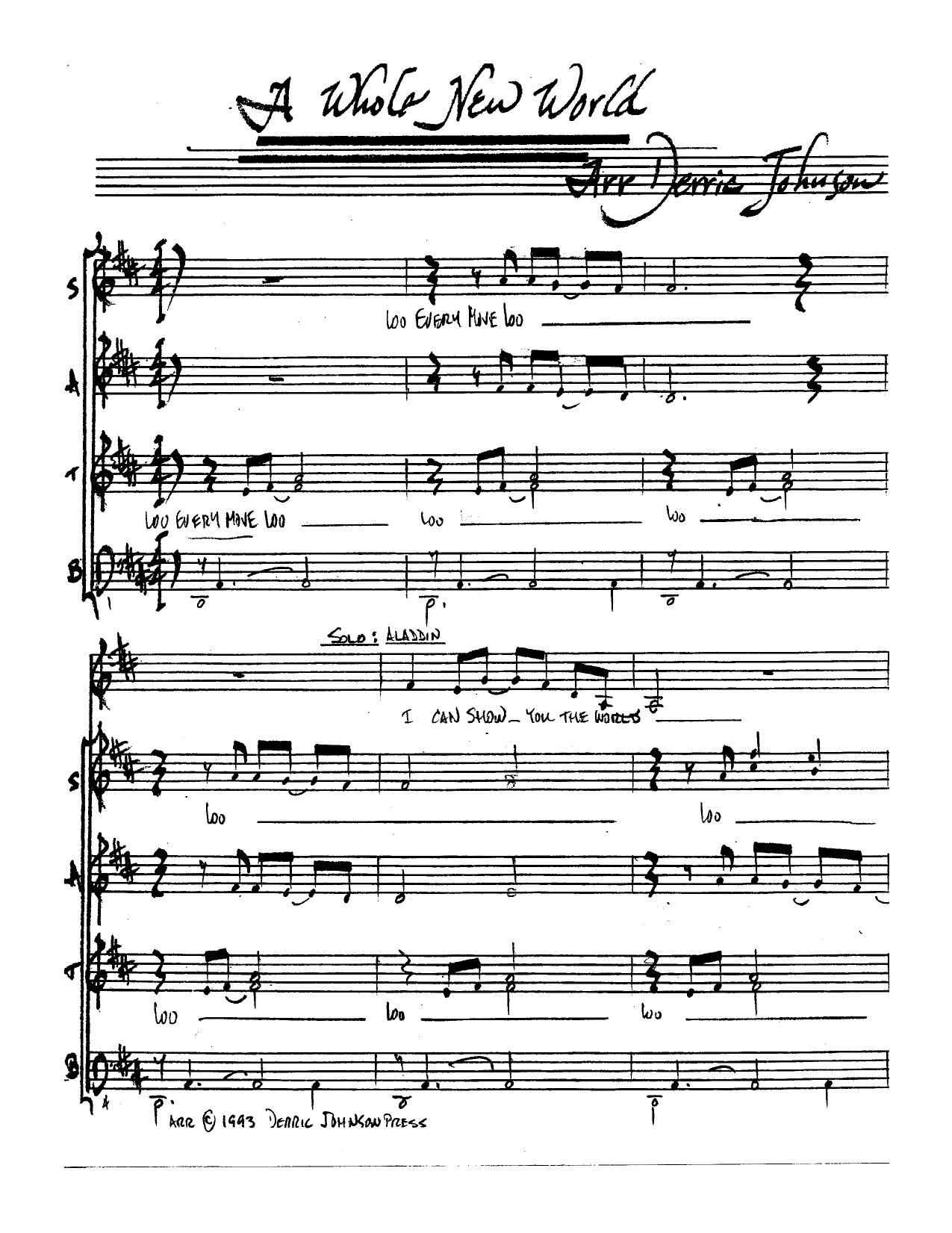 A whole new world. Disney Aladdin. ÐÐ¾ÑÑ Ð´Ð»Ñ Ð°Ð½ÑÐ°Ð¼Ð±Ð»Ñ by Peabo Bryson