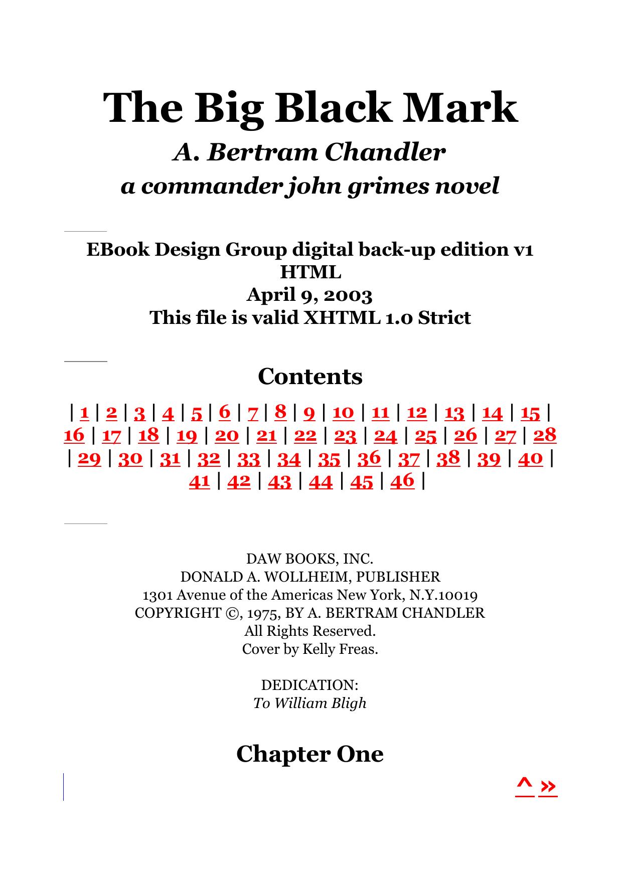A. Bertram Chandler by Big Black Mark