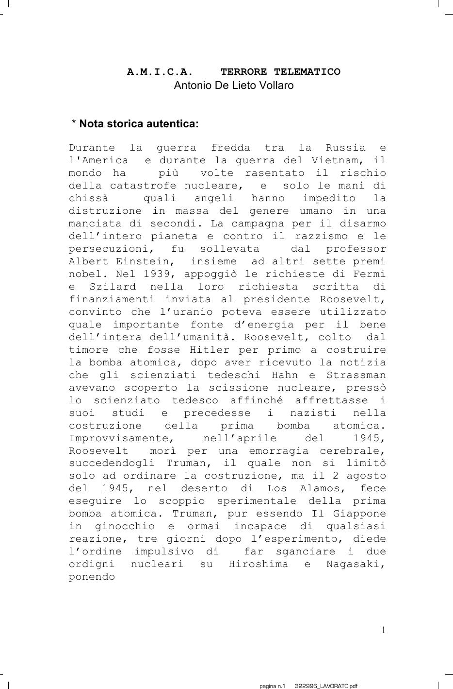 A.M.I.C.A. by Antonio de Lieto Vollaro