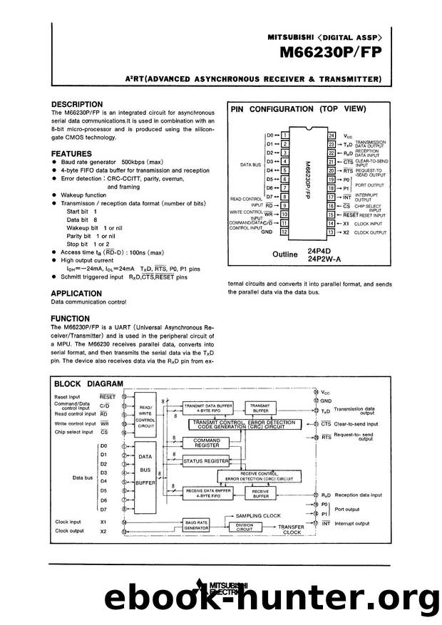 A2RT(ADVANCED ASYNCHRONOUS RECEIVER AND TRANSMITTER) by Mitsubishi Electric Co.System LSI Div