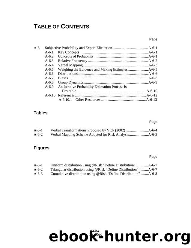 A6 Subjective Probability and Expert Elicitation by Bureau of Reclamation