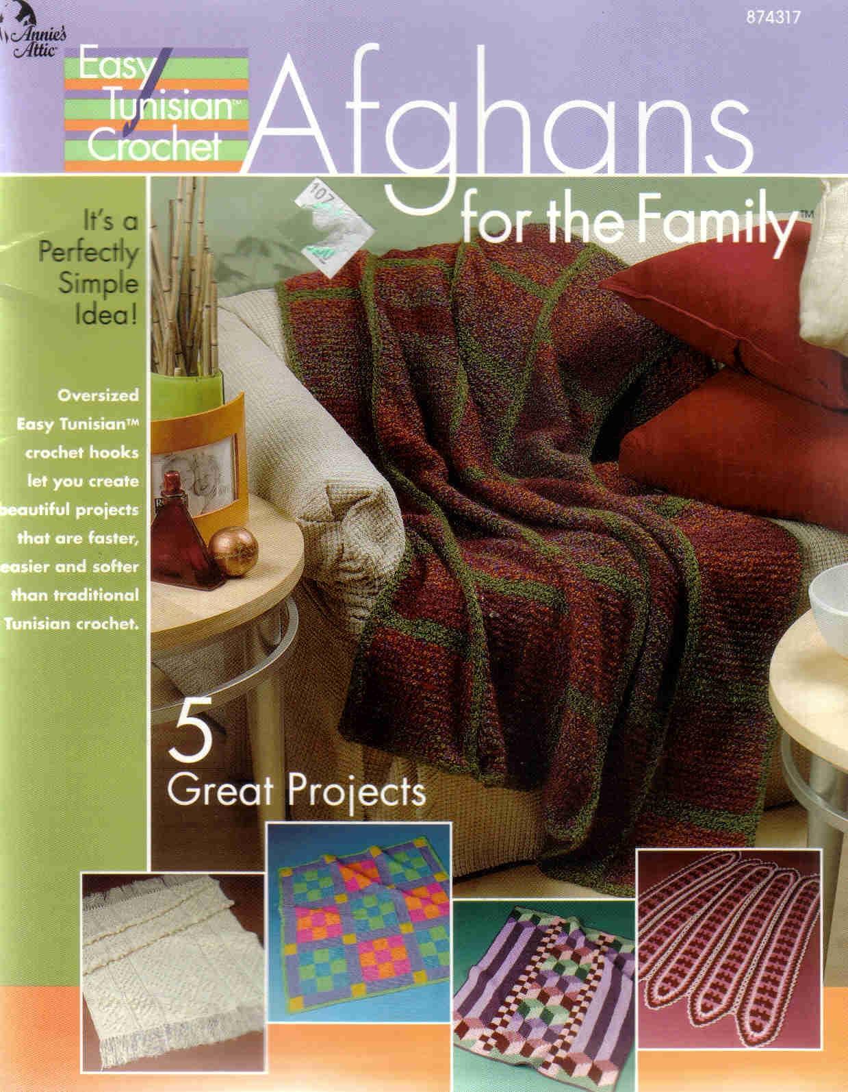 AA 874317 Easy Tunisian Afghans for the Family by KimP