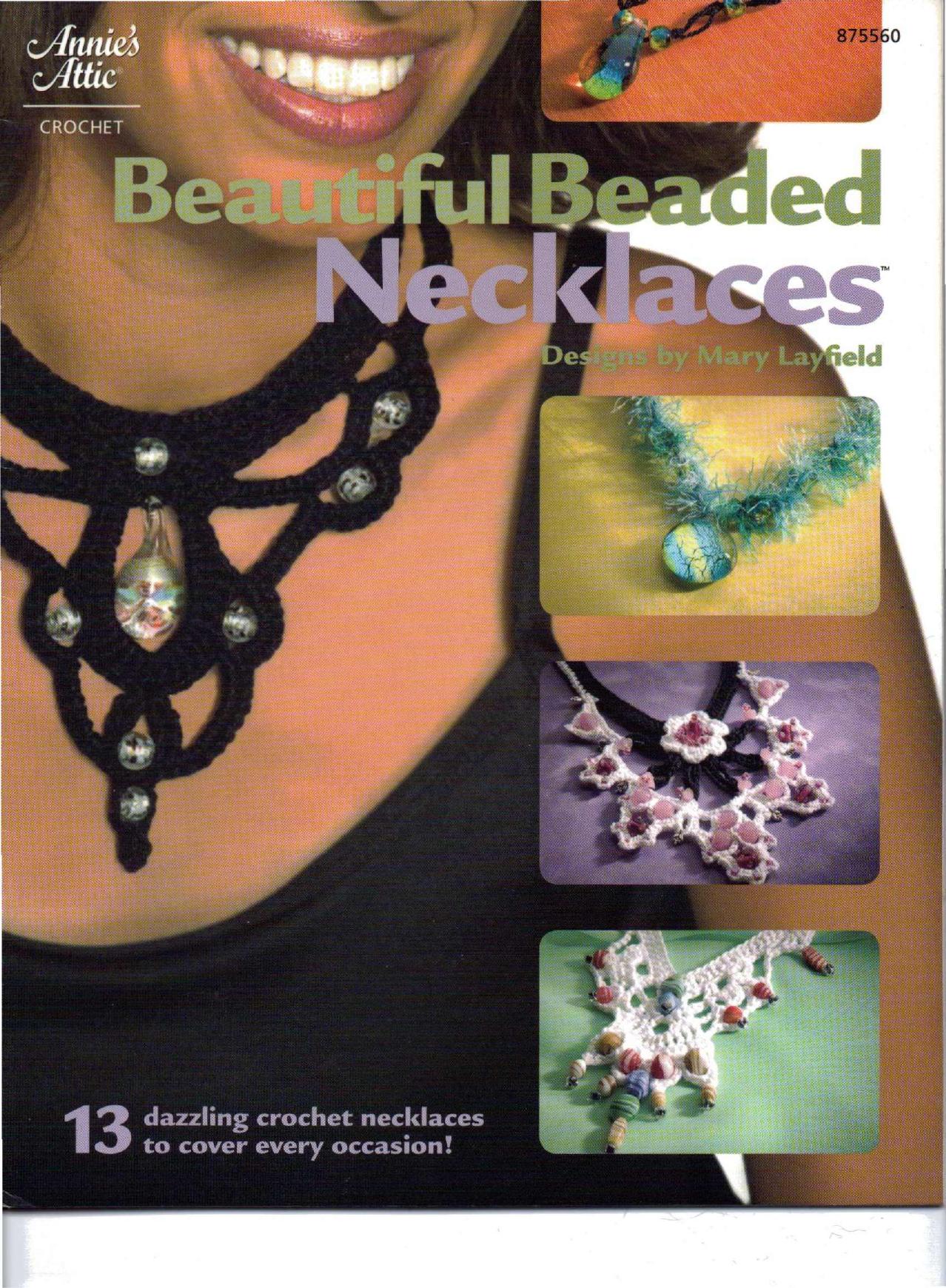 AA 875560 Beautiful Crochet Beaded Necklaces by Unknown