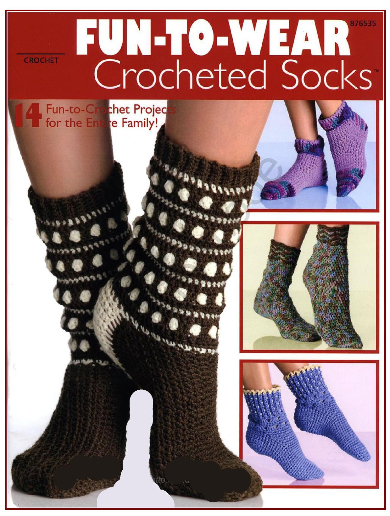 AA 876535 Fun to Wear Crocheted Socks by Meg Allcock