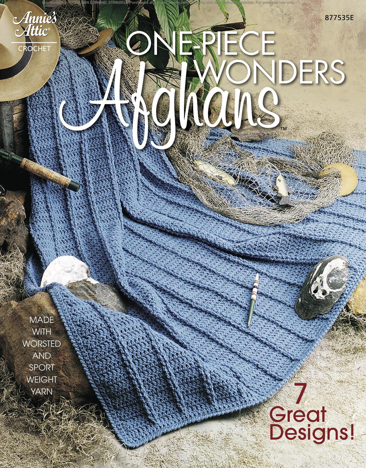 AA 877535E One Piece Wonder Afghans by Unknown