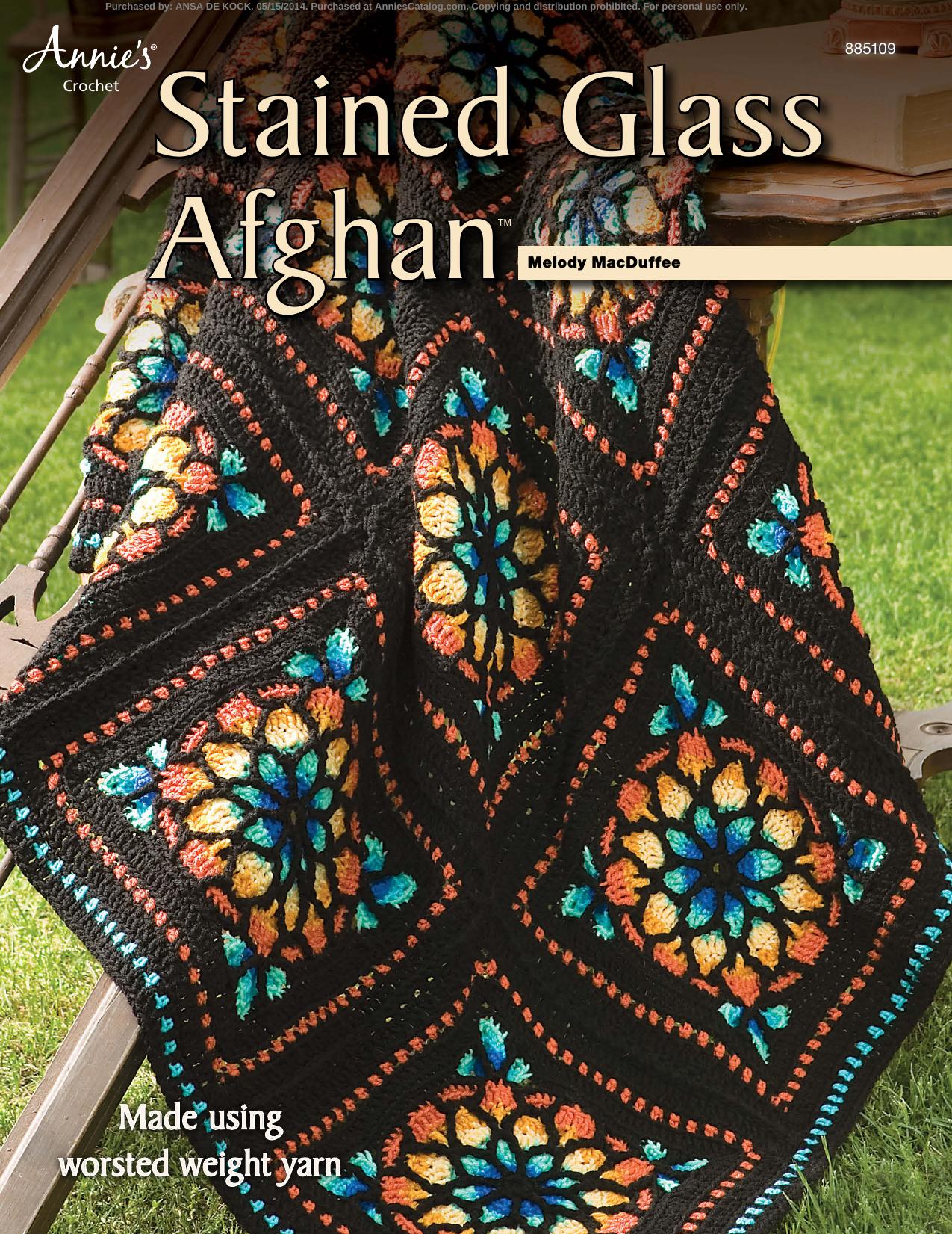 AA 885109 Stained Glass Afghan by Unknown