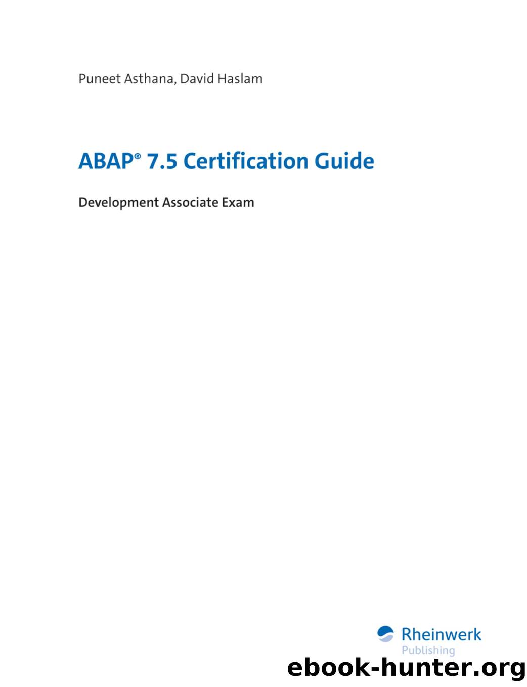ABAP 7.5 Certification Guide by Unknown