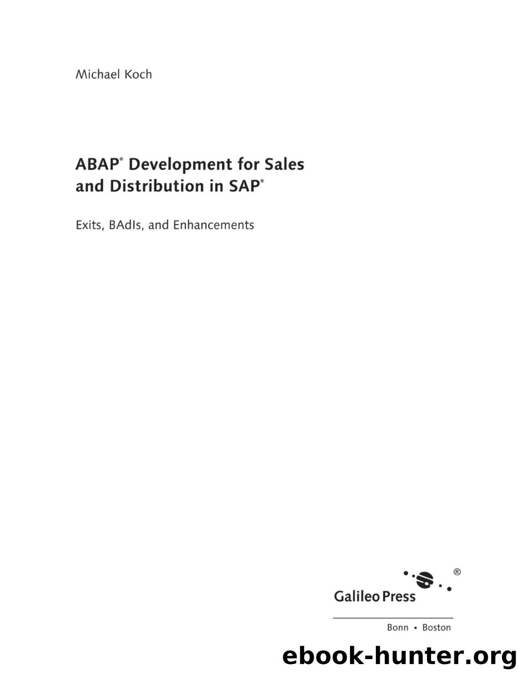 ABAP Development for Sales and Distribution in SAP by Unknown