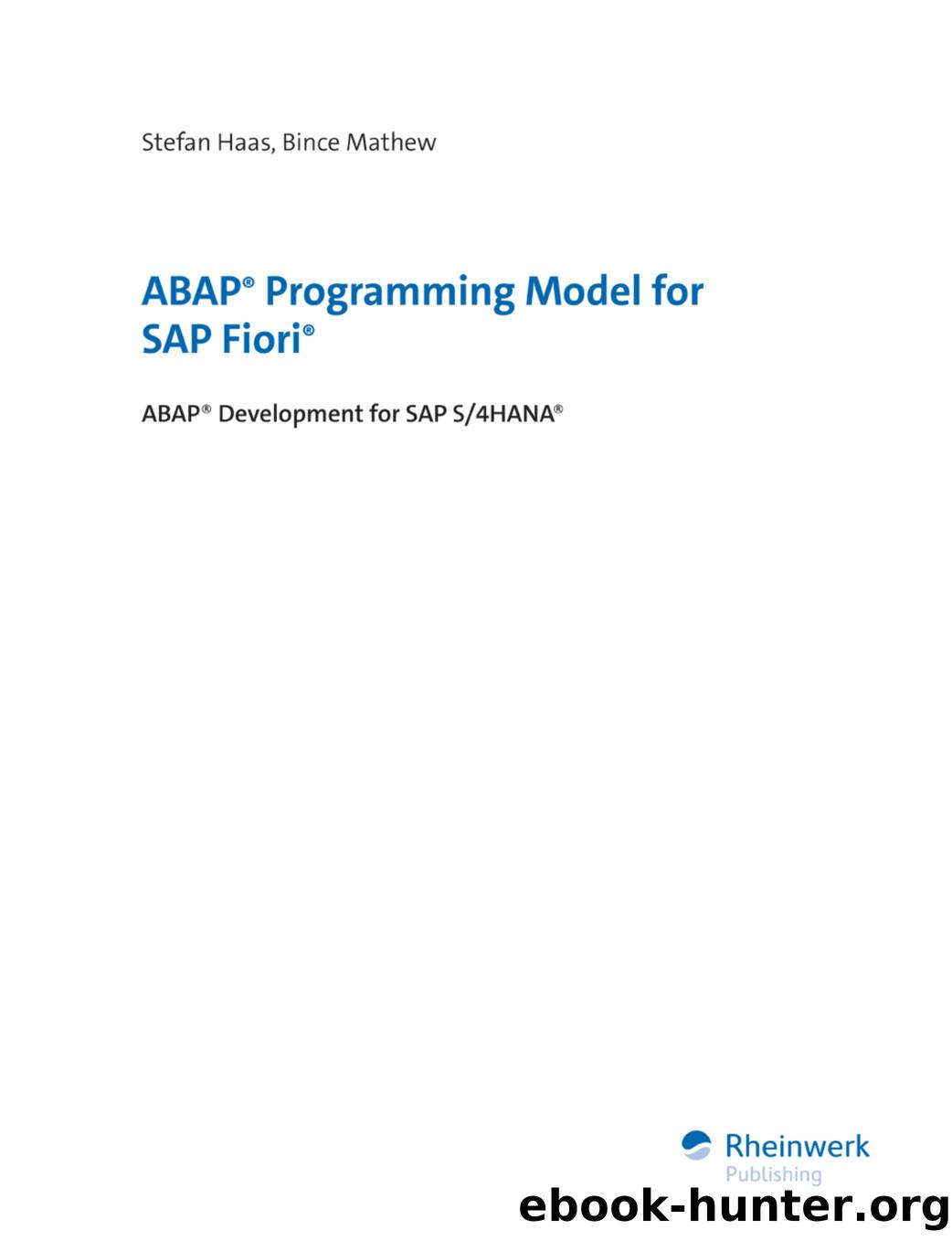 ABAP Programming Model for SAP Fiori by Unknown