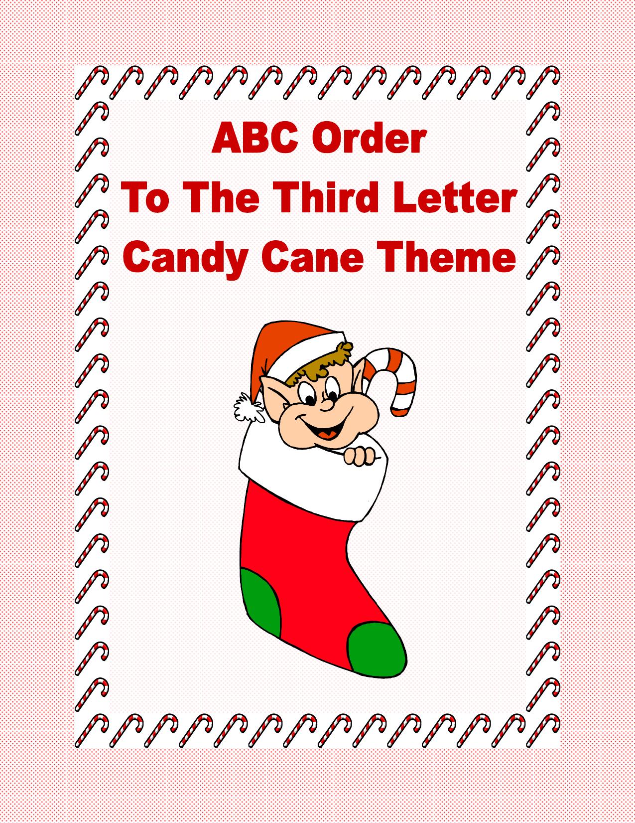 ABC Order Practice to the Third Letter Printable Worksheets-Christmas Theme by Mrs. Mc's Shop