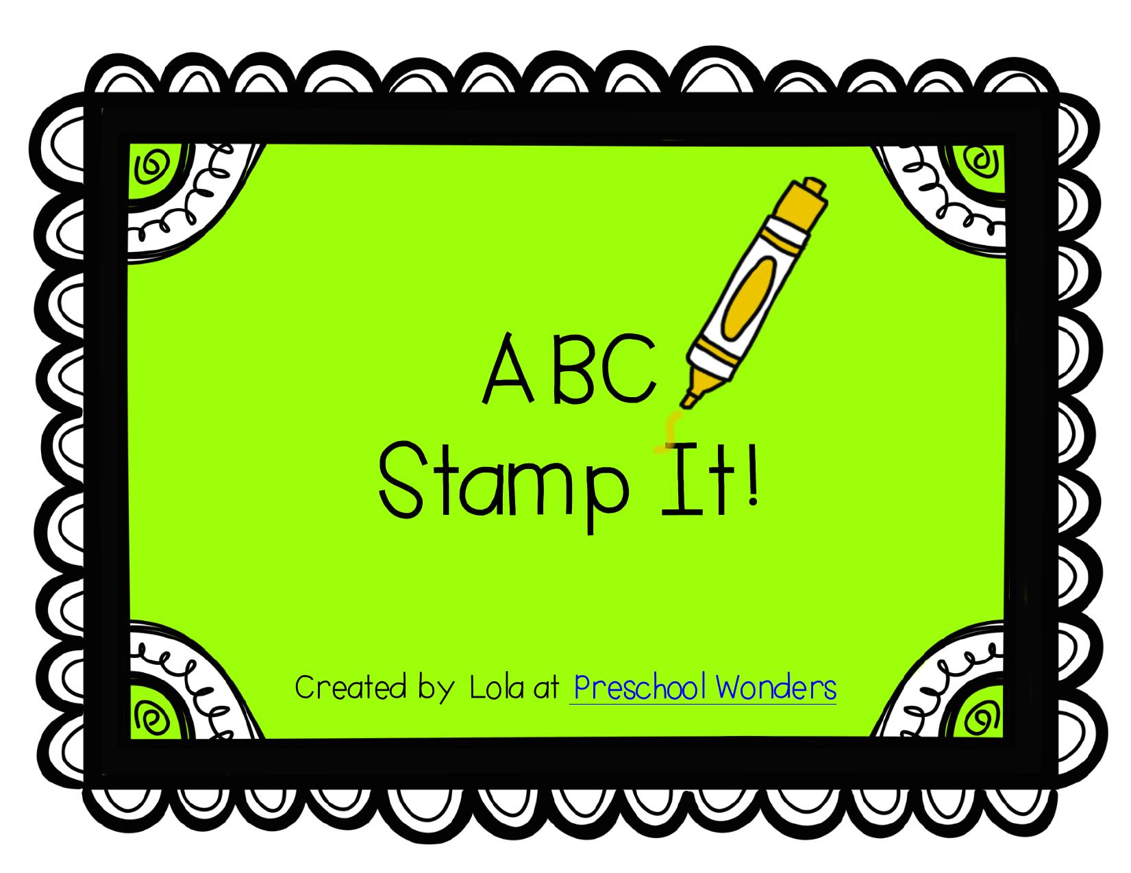 ABC Stamp It! by Preschool Wonders