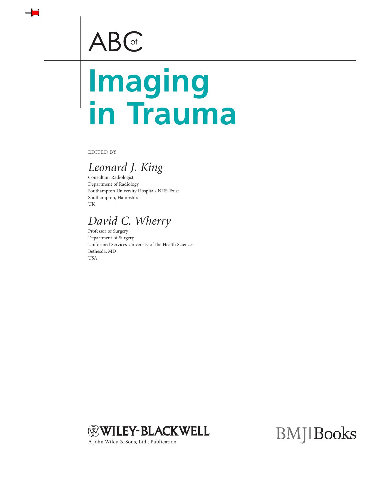 ABC of Imaging in Trauma by Wherry David C. King Leonard J