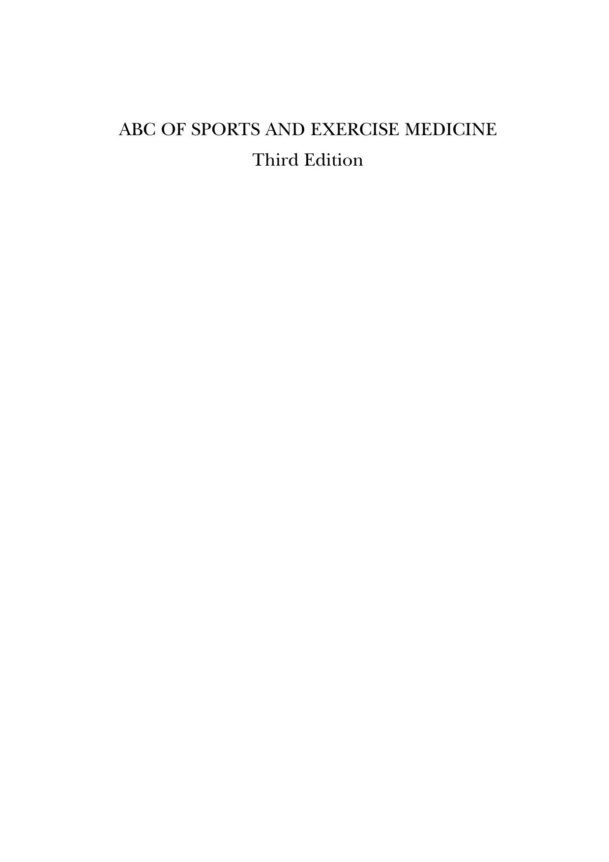 ABC of Sports and Exercise Medicine by Gregory Whyte Mark Harries Clyde Williams