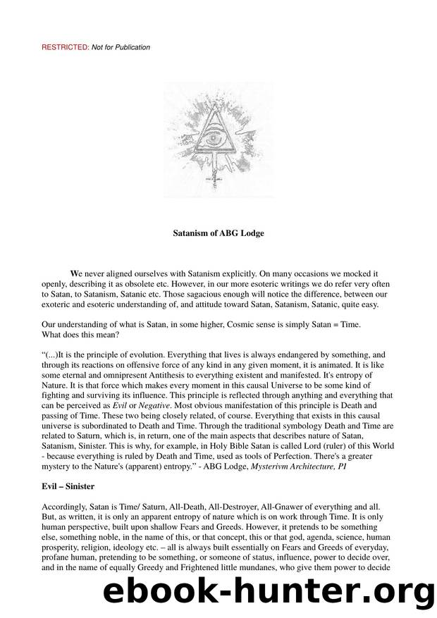 ABG Lodge - Satanism of ABG Lodge by ABG Lodge