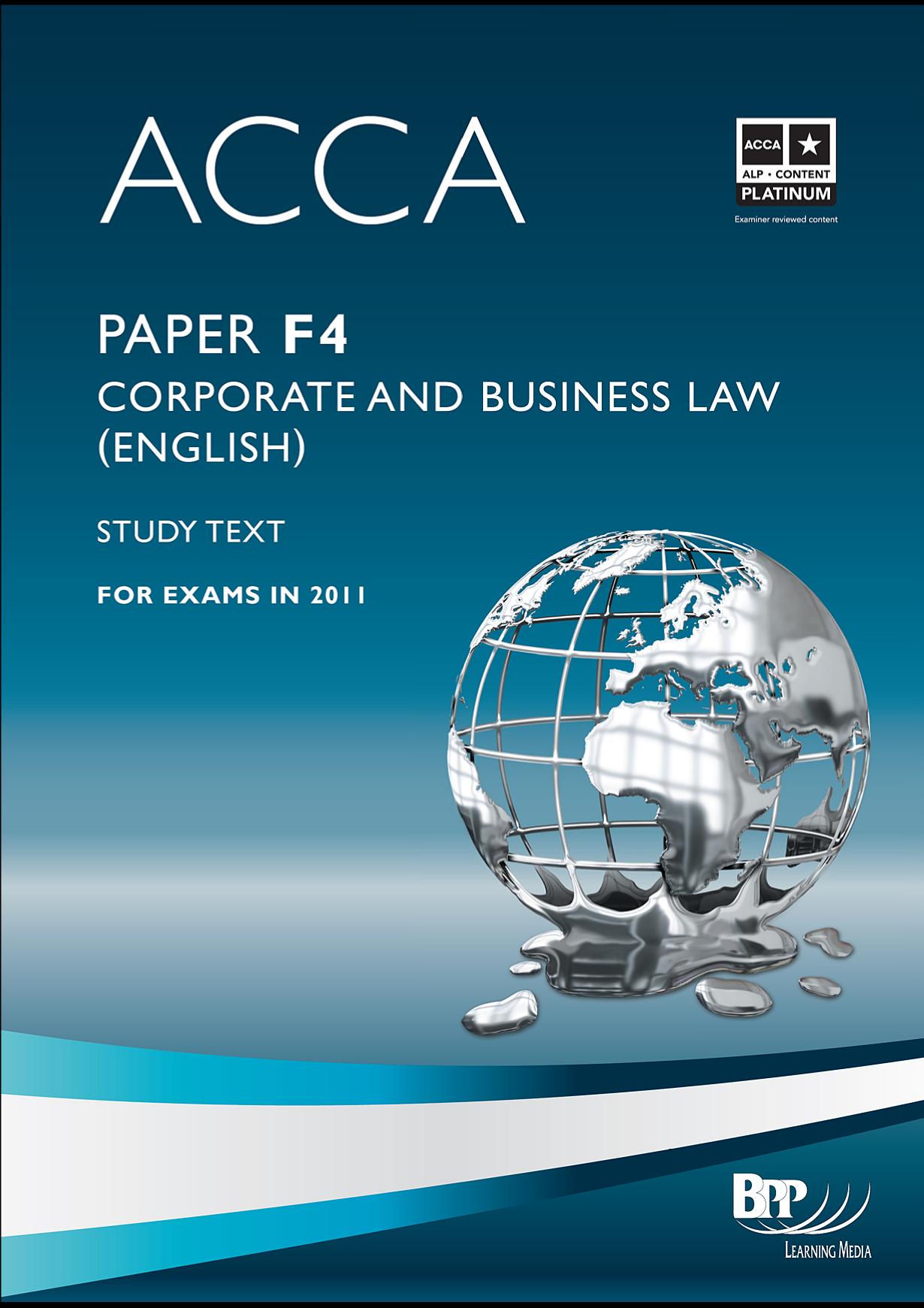 ACCA Paper F4 - Corporate and Business Law (Eng) Study Text by Unknown