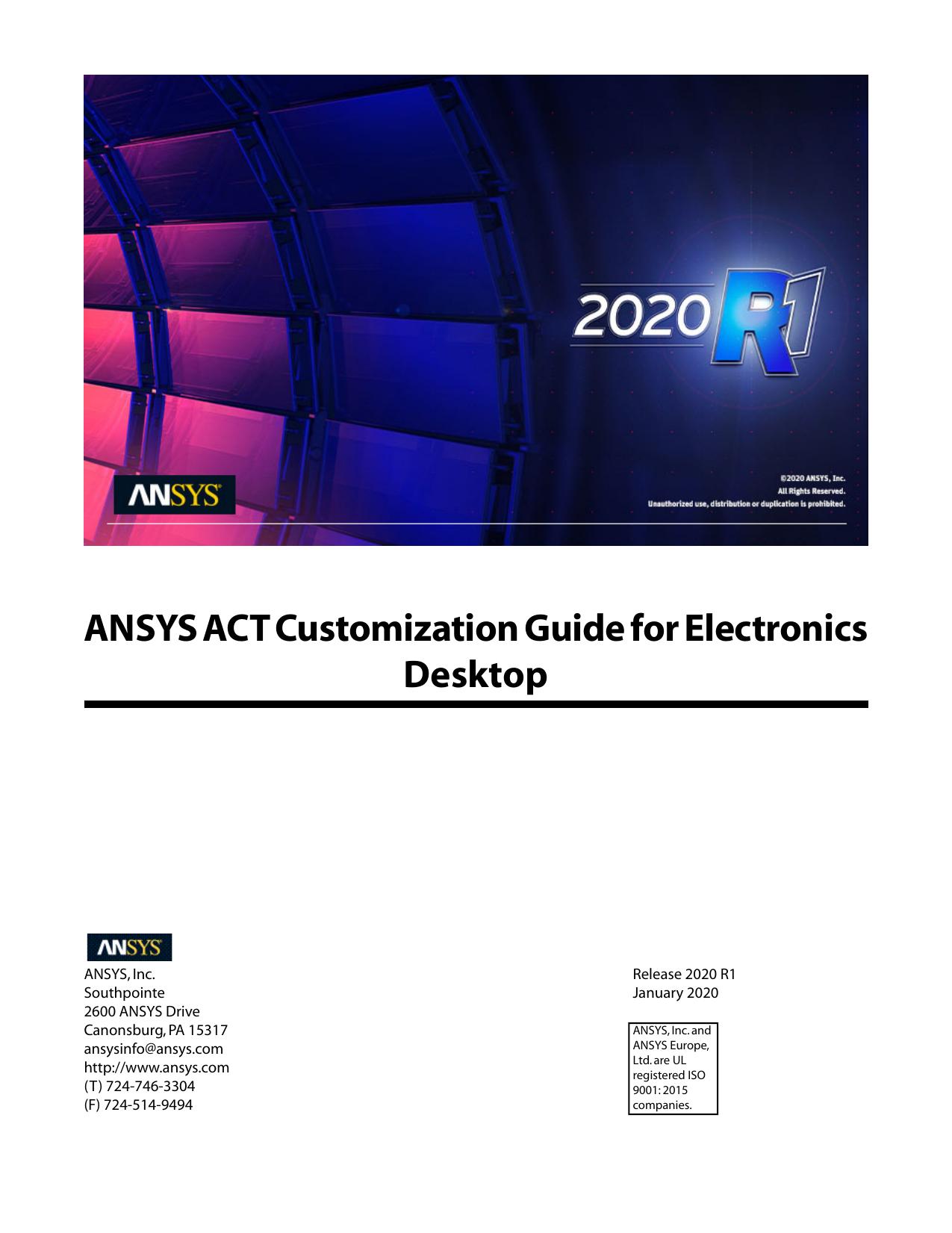 ACT Customization Guide for Electronics Desktop by Unknown