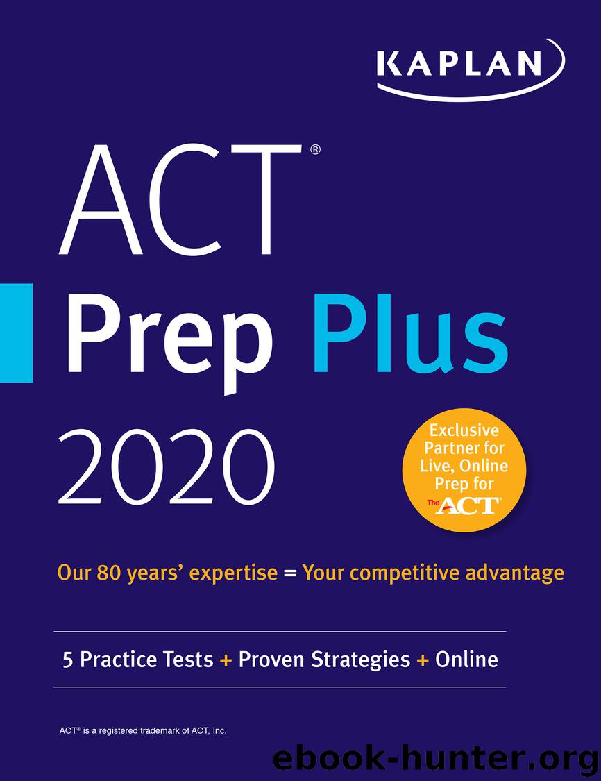 ACT Prep 2020 by Kaplan Test Prep