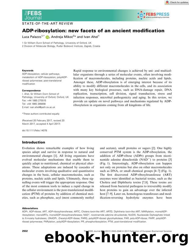 ADPâribosylation: new facets of an ancient modification by Unknown