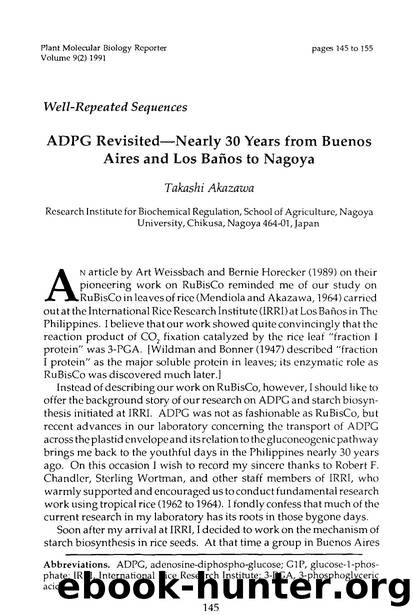 ADPG revisited—Nearly 30 years from Buenos Aires and Los Baños to Nagoya by Unknown