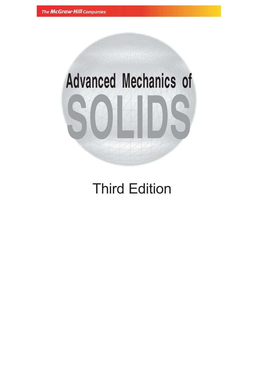 ADVANCED MECHANICS OF SOLIDS SRINATH by Unknown
