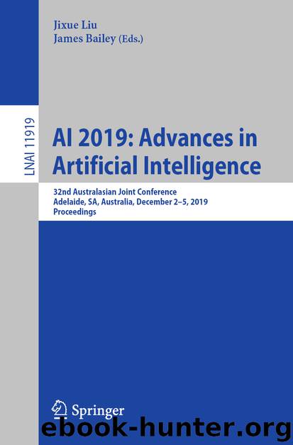AI 2019: Advances in Artificial Intelligence by Jixue Liu & James Bailey