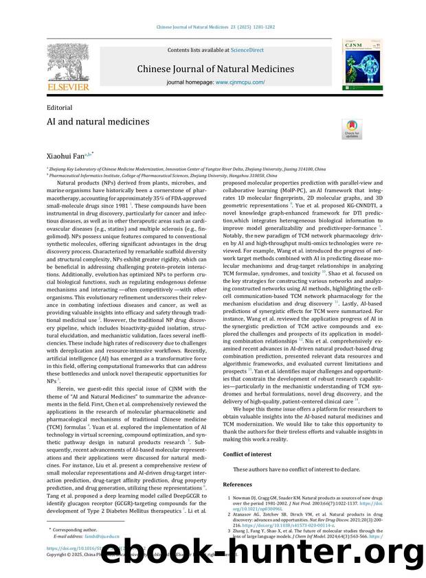 AI and natural medicines by Xiaohui Fan