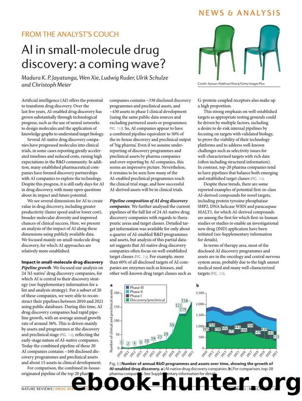 AI in small-molecule drug discovery: a coming wave? by Madura K. P. Jayatunga & Wen Xie & Ludwig Ruder & Ulrik Schulze & Christoph Meier