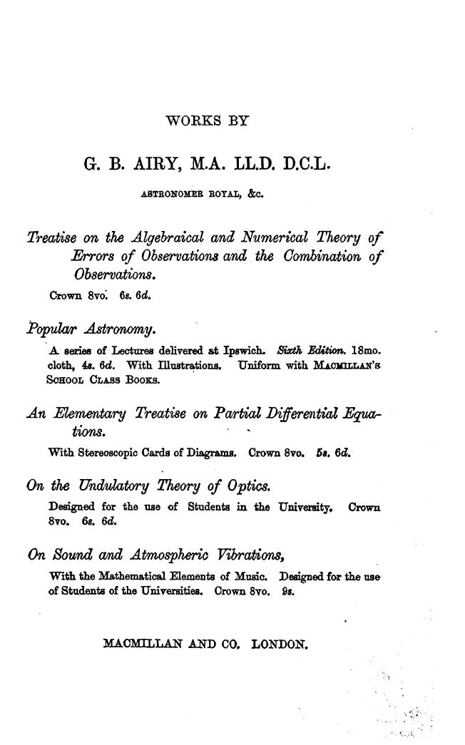 AIRY, BY George Biddell AIRY - A treatise on magnetism by 1870
