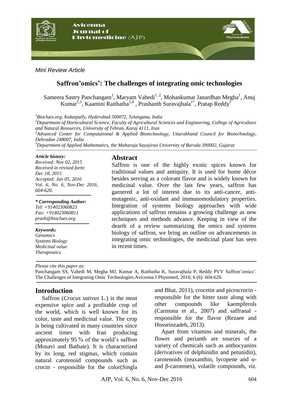 AJP Volume 6 Issue 6 Pages 604-620 by Tahere zeinali