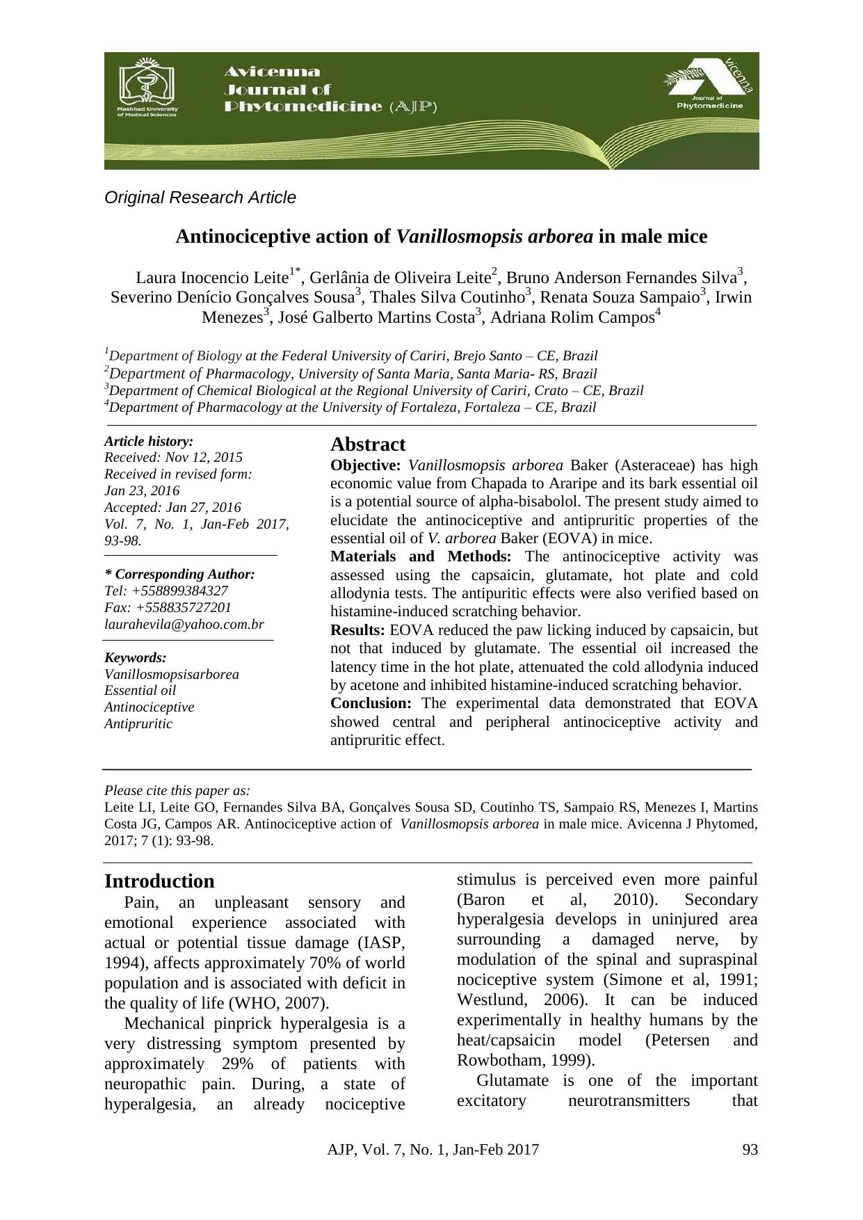 AJP Volume 7 Issue 1 Pages 93-98 by Tahere zeinali