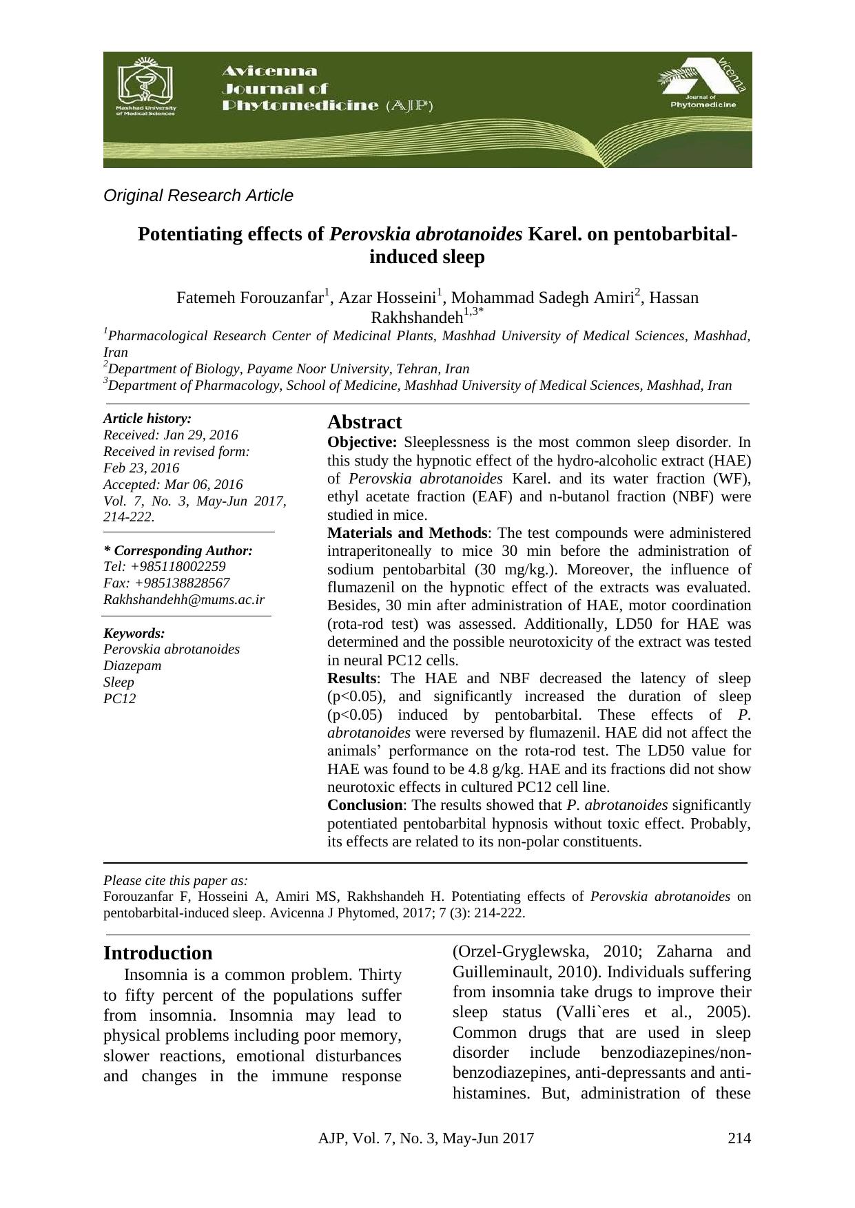 AJP Volume 7 Issue 3 Pages 214-222 by Fatemeh Forouzanfar