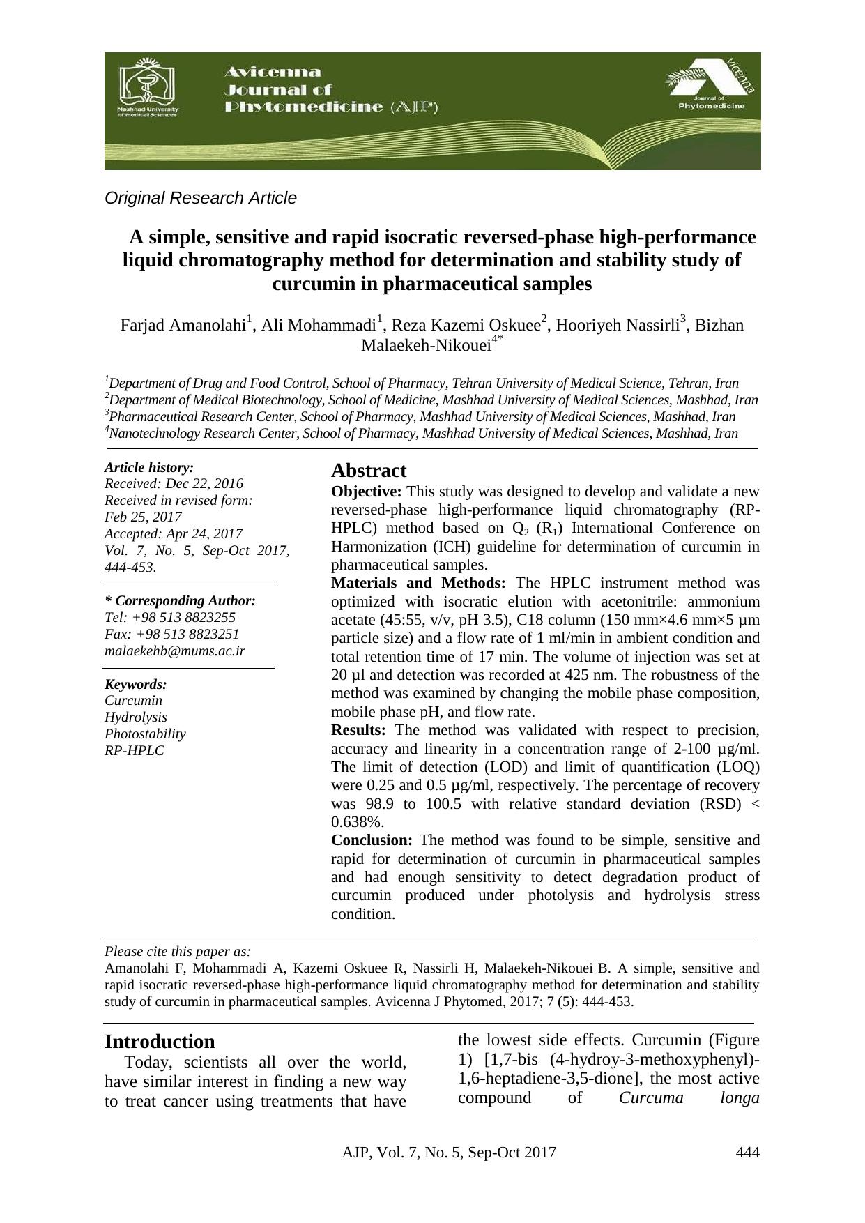 AJP Volume 7 Issue 5 Pages 444-453 by Tahere zeinali