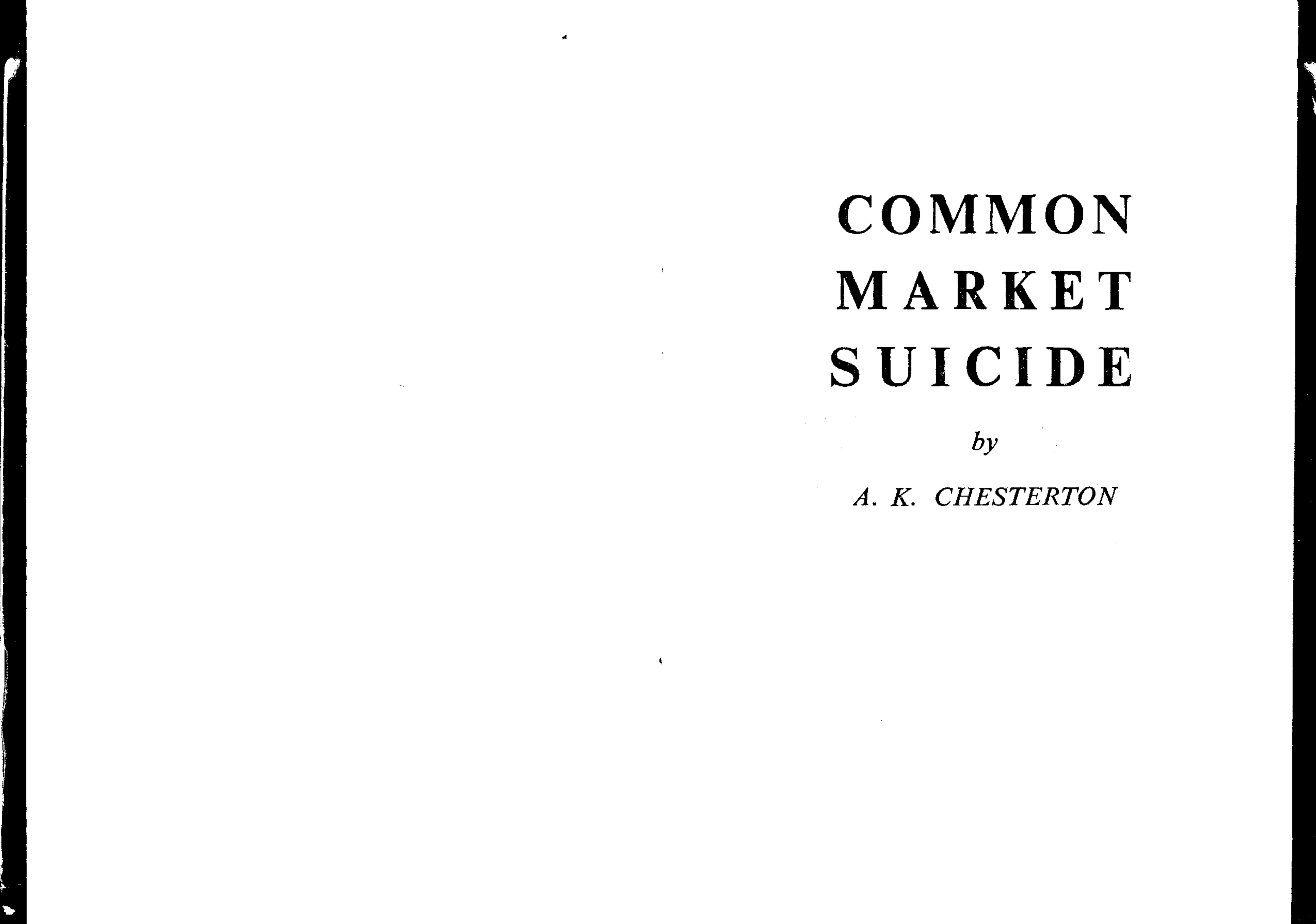AK Chesterton by Common Market Suicide