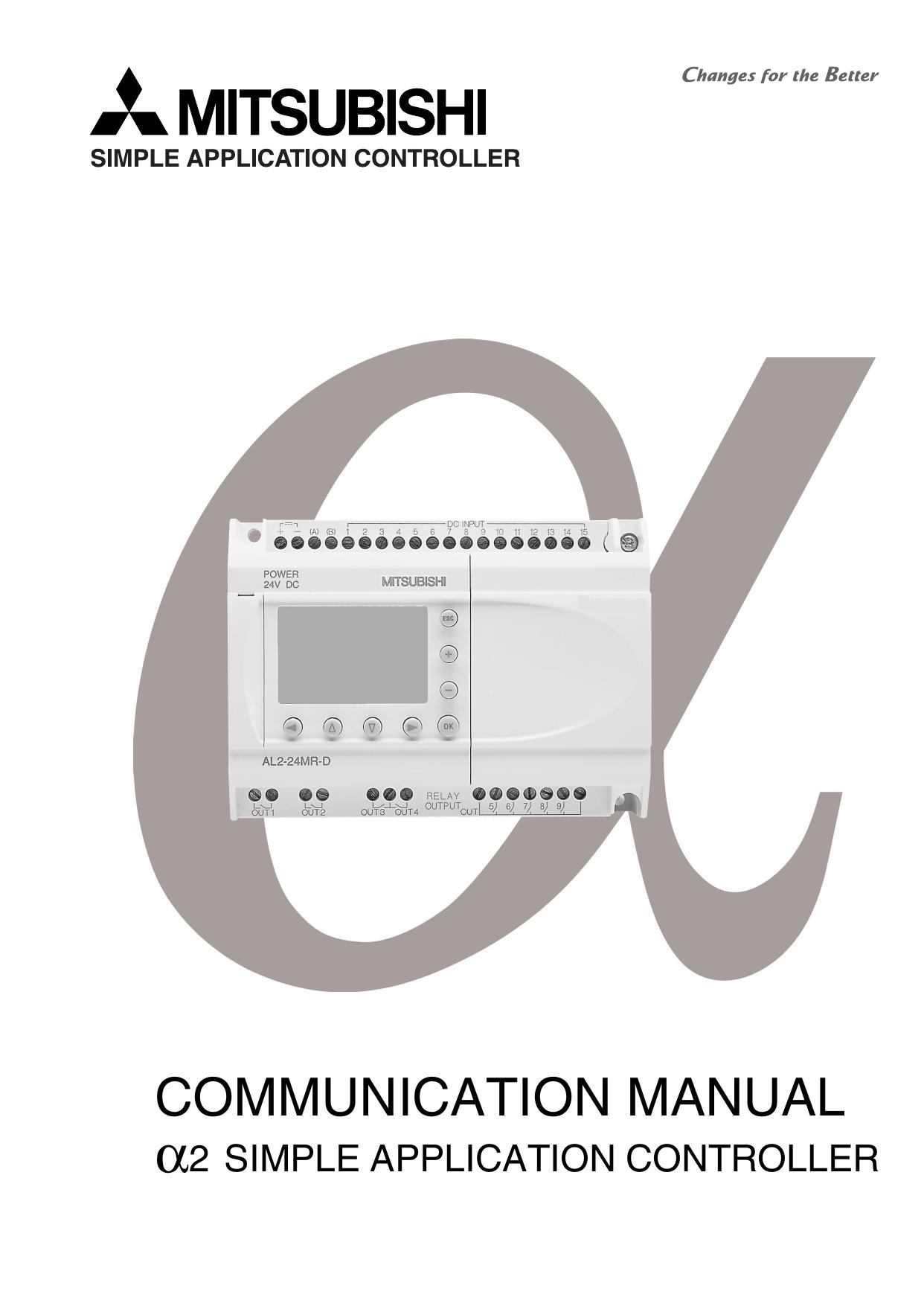 AL2 SIMPLE APPLICATION CONTROLLER COMMUNICATION MANUAL by MITSUBISHI ELECTRIC CORPORATION