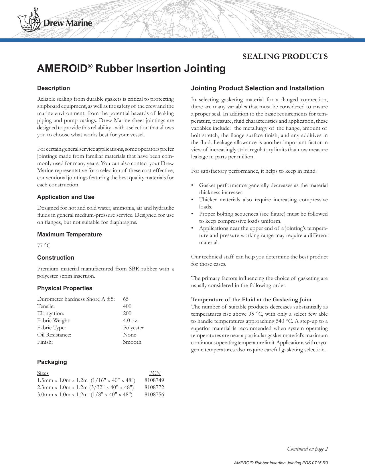 AMEROID Rubber Insertion Jointing PDS by Unknown
