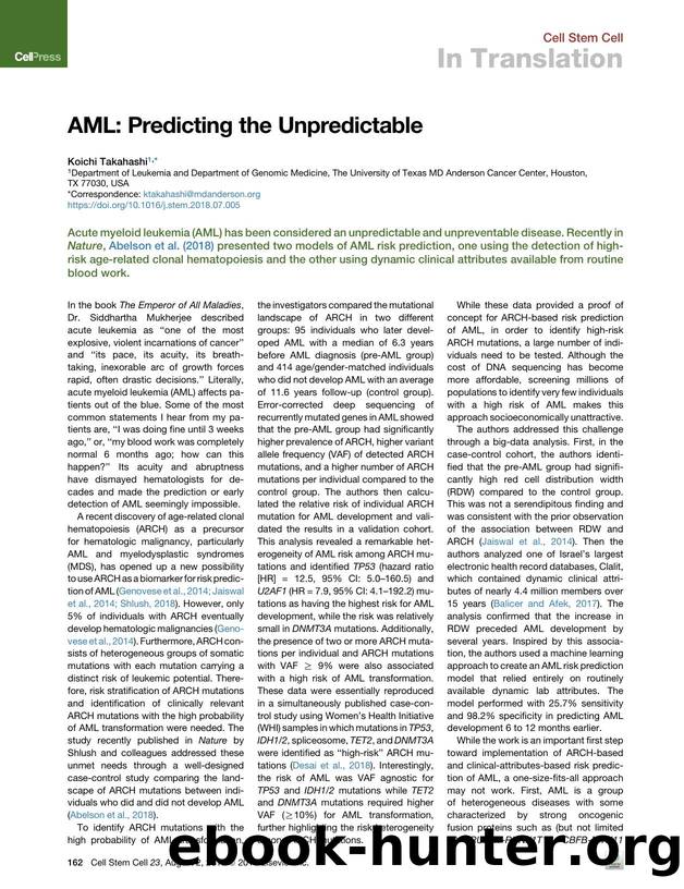 AML: Predicting the Unpredictable by Koichi Takahashi