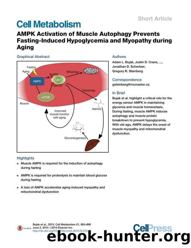 AMPK Activation of Muscle Autophagy Prevents Fasting-Induced Hypoglycemia and Myopathy during Aging by unknow