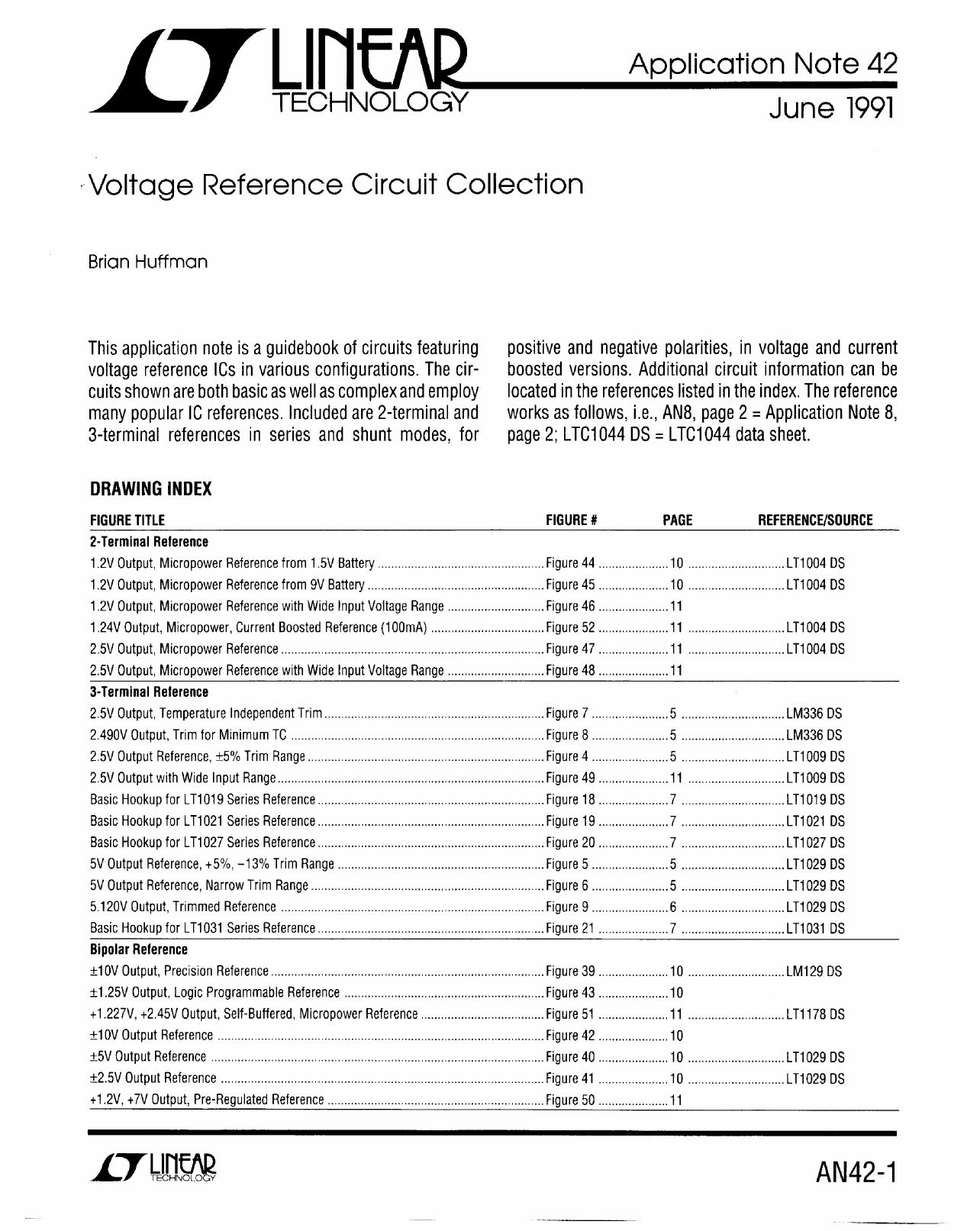 AN42 - Voltage Reference Circuit Collection by Linear Technology Corporation