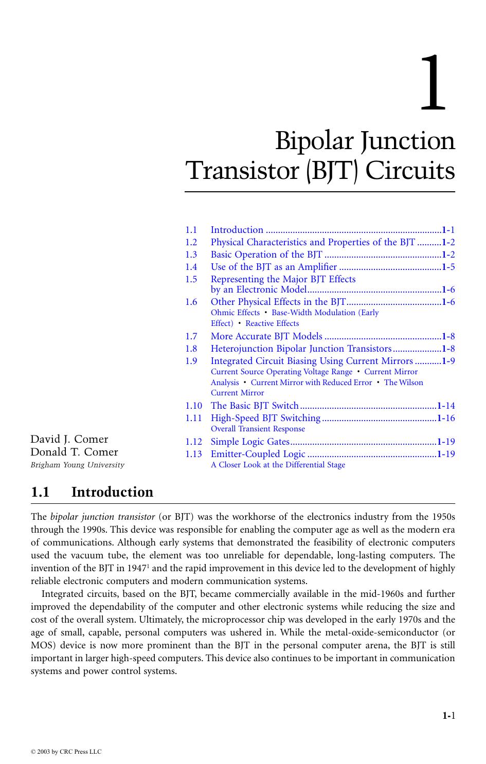 ANALOG CIRCUITS and DEVICES by David J. Comer & Donald T. Comer