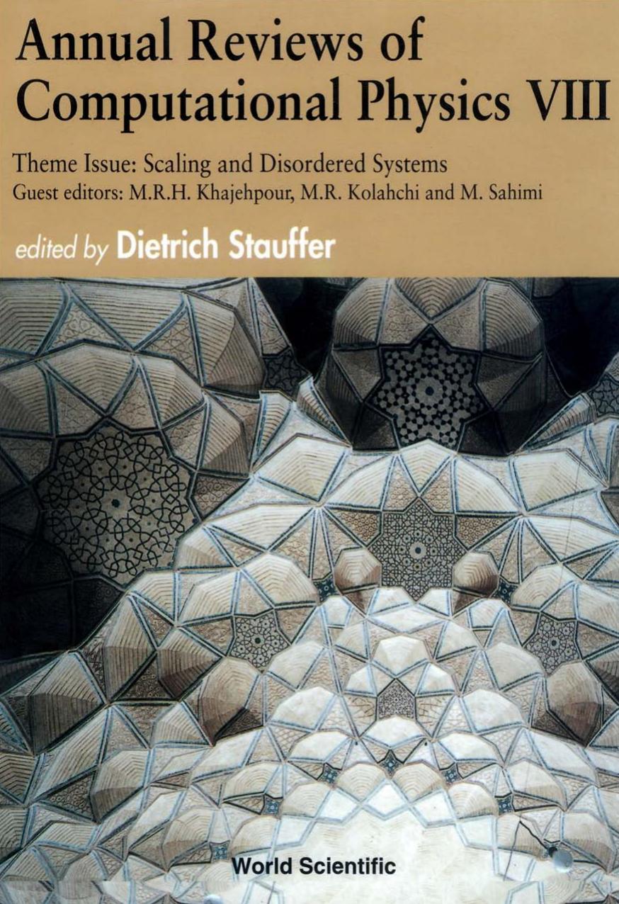 ANNUAL REVIEWS OF COMPUTATIONAL PHYSICS VIII by Dietrich Stauffer