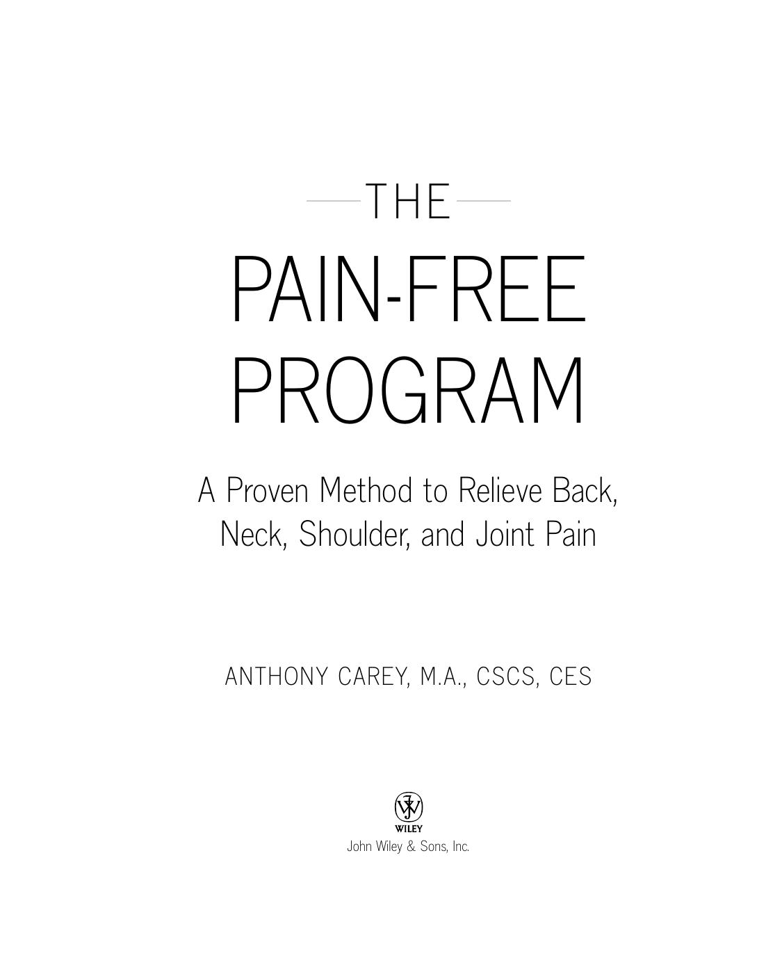 ANTHONY CAREY-THE PAIN-FREE PROGRAM-2005 by Unknown