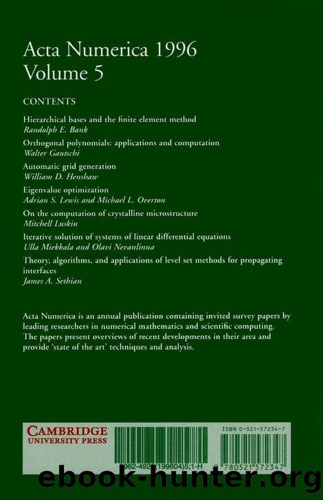 ANU volume 5 issue 1 Cover and Back matter by Unknown