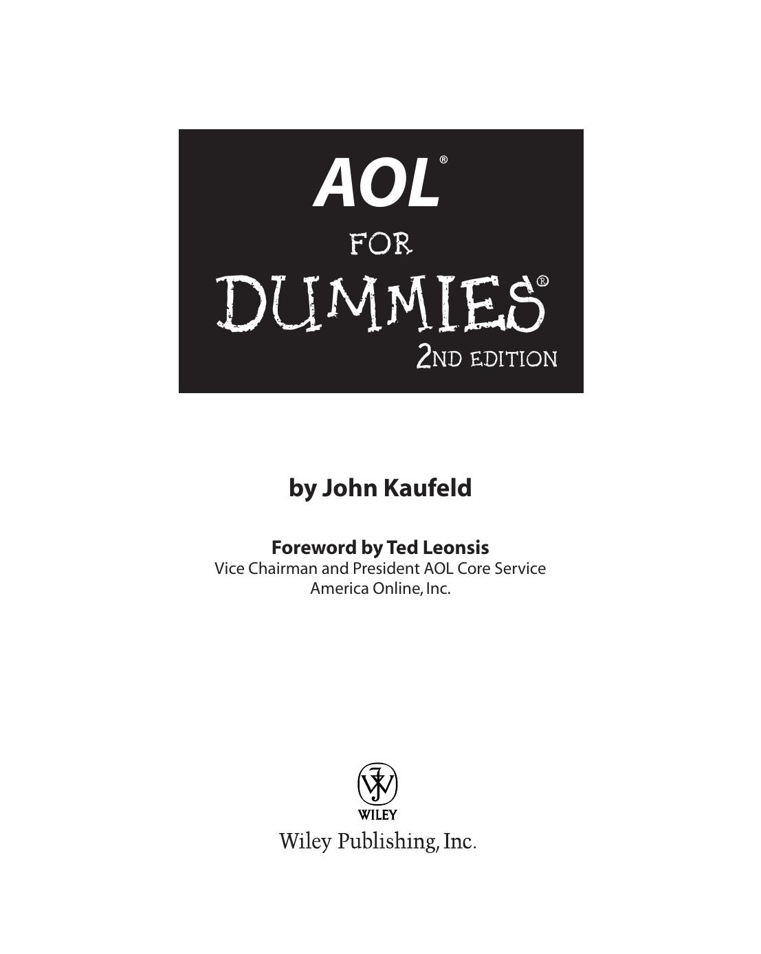 AOL For Dummies, 2nd Edition by John Kaufeld