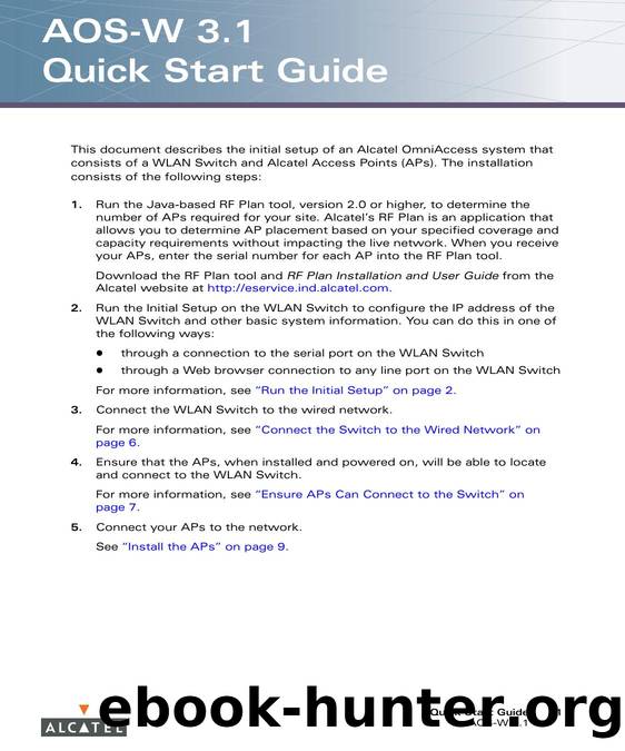 AOS-W 3.1 Quick Start by Alcatel
