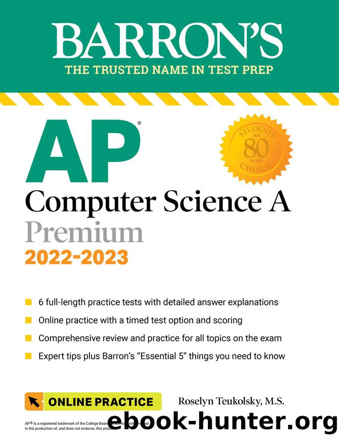 AP Computer Science a Premium, 2022-2023 by Roselyn Teukolsky
