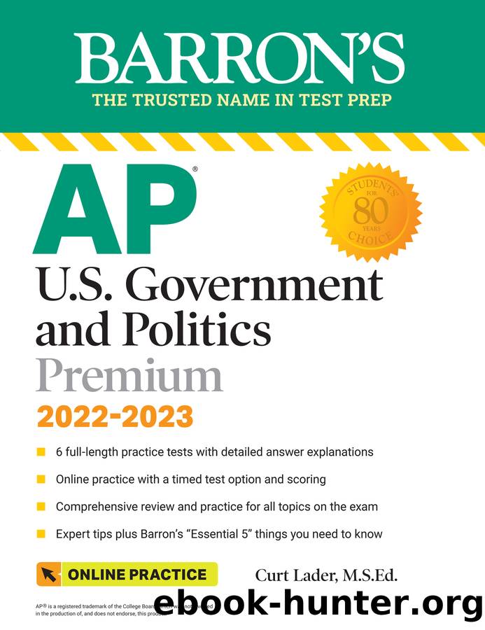 AP U.S. Government and Politics Premium, 2022-2023 by Curt Lader