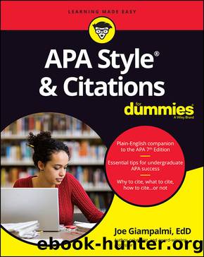 APA Style & Citations For Dummies by Joe Giampalmi