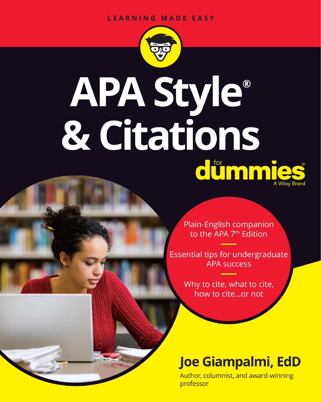 APA Style & Citations for Dummies by Joe Giampalmi